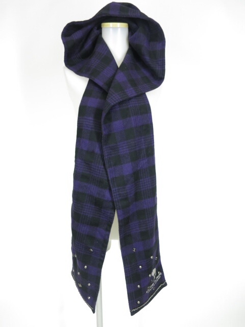 SEX POT チェック柄フードマフラー