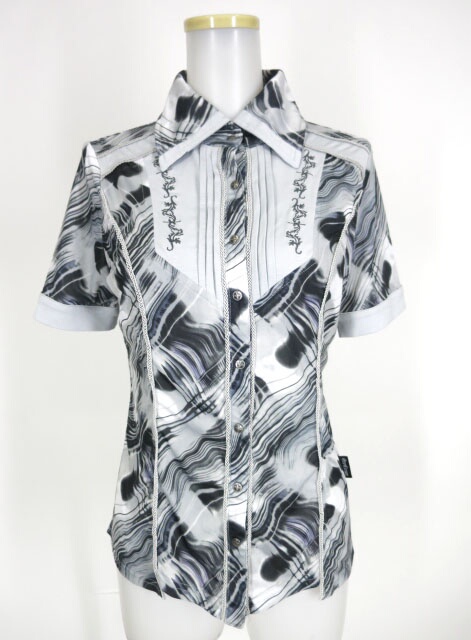 Ozz Croce マーブル柄半袖シャツ