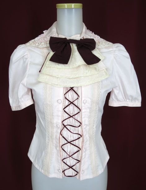 Victorian maiden ジャボ付き半袖ブラウス