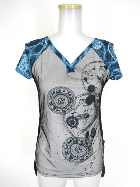 Ozz Croce 星座柄切替半袖カットソー