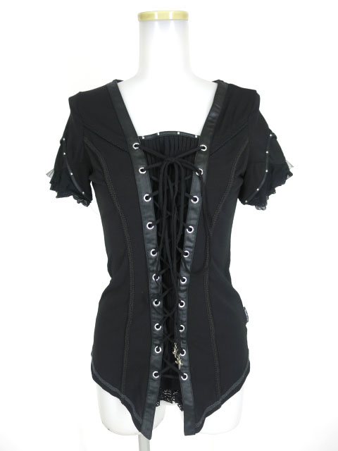 Ozz Croce 編み上げ付き半袖カットソー