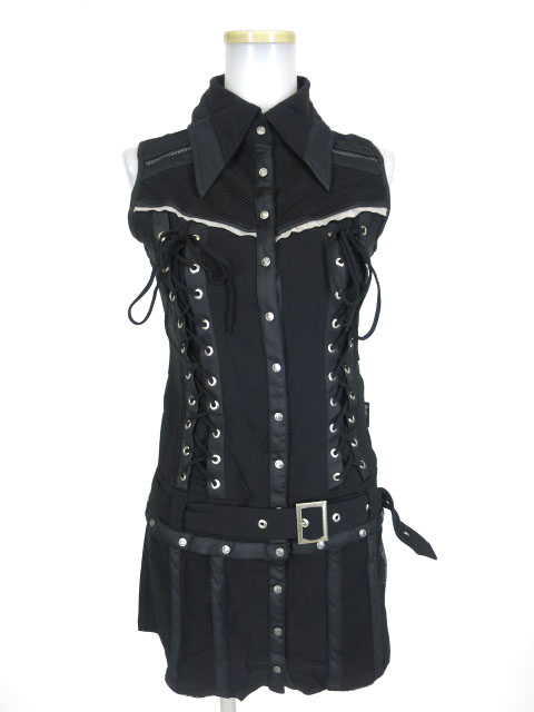 Ozz Croce 編み上げ付き2wayノースリーブワンピース