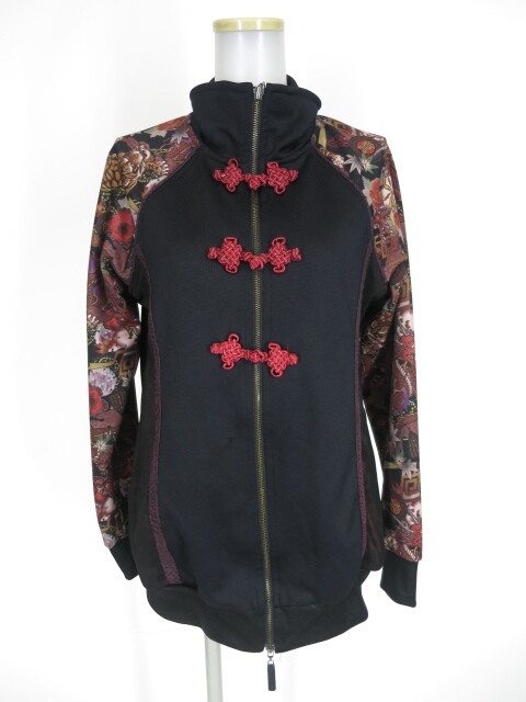 気楡茶閃洸 和柄切替ジップジャケット