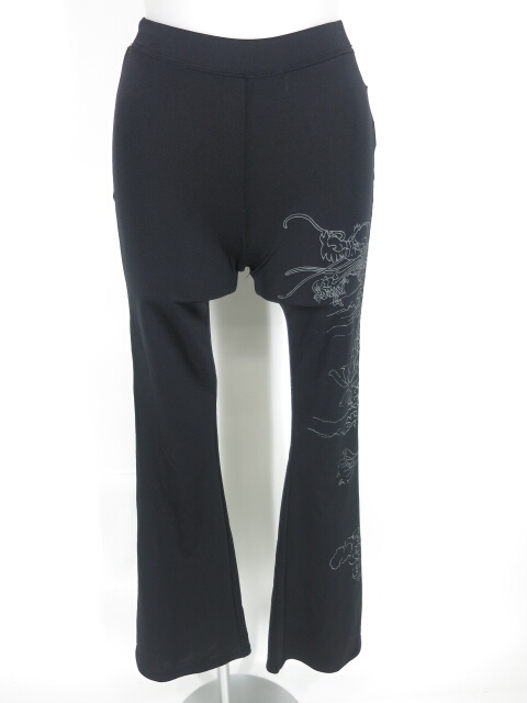 Ozz Croce 龍プリントフレアスパッツ