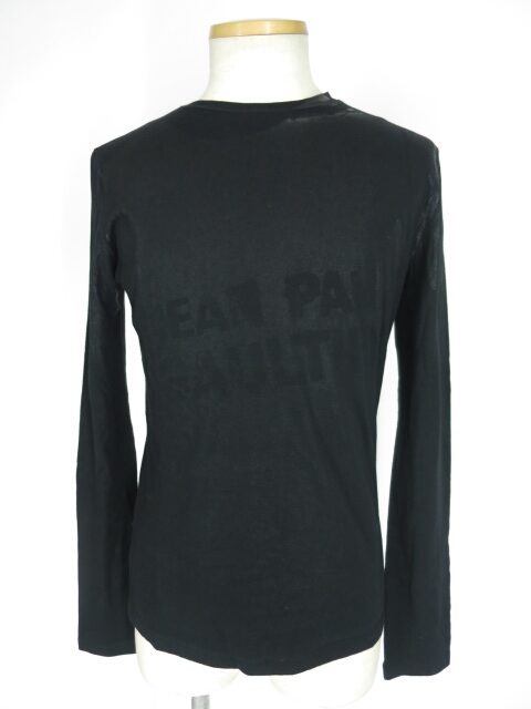 Jean Paul GAULTIER ロゴ型抜きプリント長袖Tシャツ