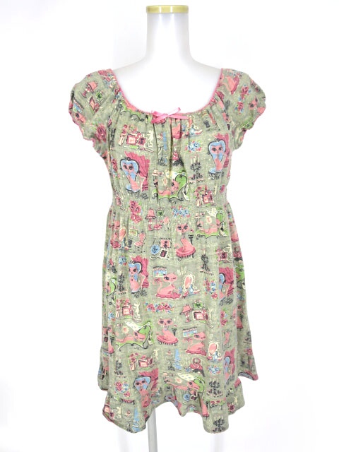 Emily Temple cute 猫柄ワンピース