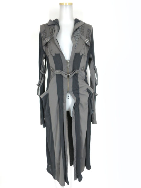 Ozz Croce メッシュ切替ロングパーカー