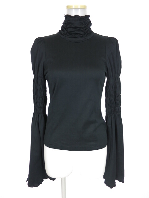 BPN シャーリングフレア袖ハイネックカットソー