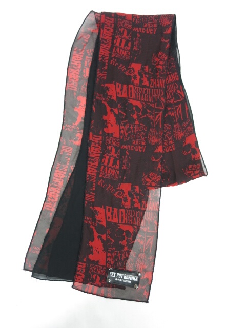 SEX POT 英字柄シフォンストール