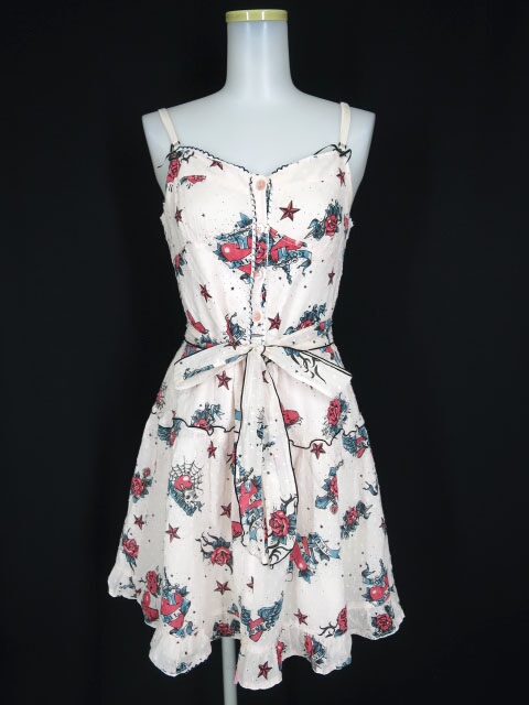 MILK ローズ＆ハート柄ワンピース