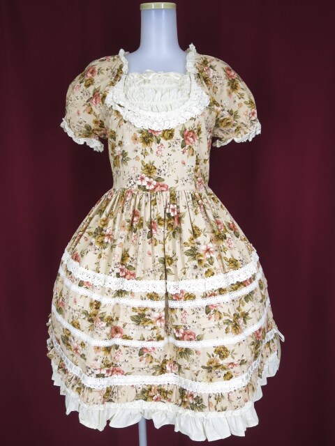 BABY, THE STARS SHINE BRIGHT ローズ柄コーデュロイワンピース