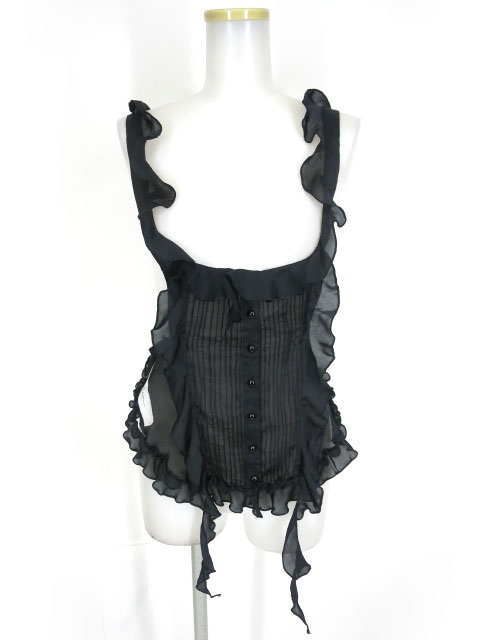 alice auaa フリルエプロンシフォンベスト