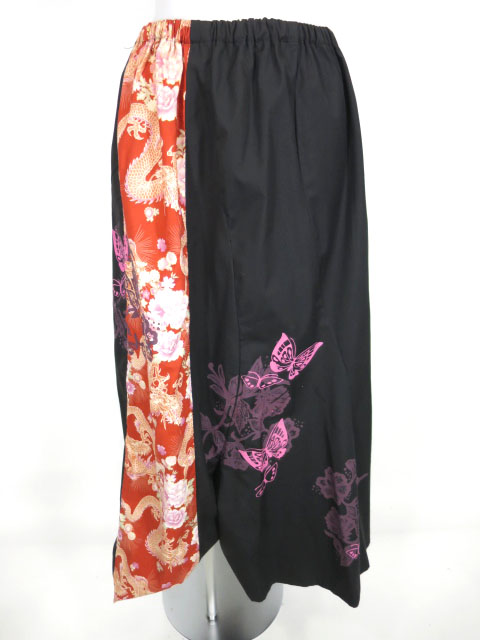 gouk 和柄切替ロングスカート