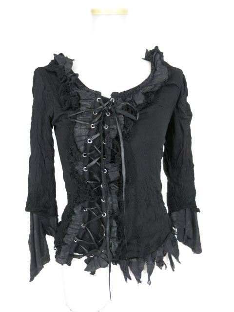 h.NAOTO Blood ネット重ね長袖カットソー