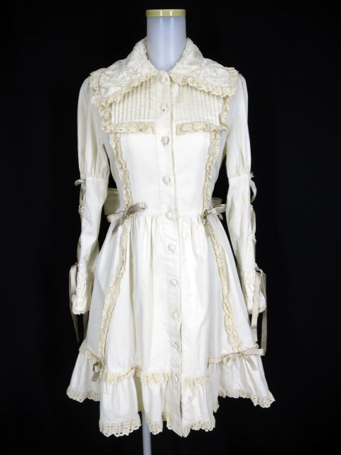 Metamorphose ギャザー入り衿袖編み上げワンピース