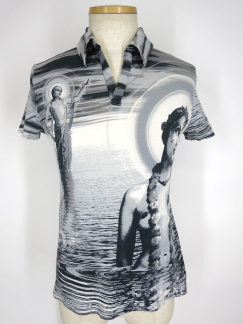 レア　Jean paul gaultier 綿カットソー　宗教 Jean Paul GAULTIER Clussique 宗教柄 パワーネット カットソー マリア