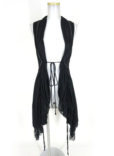 Rozen Kavalier レース付きロングニットジレ