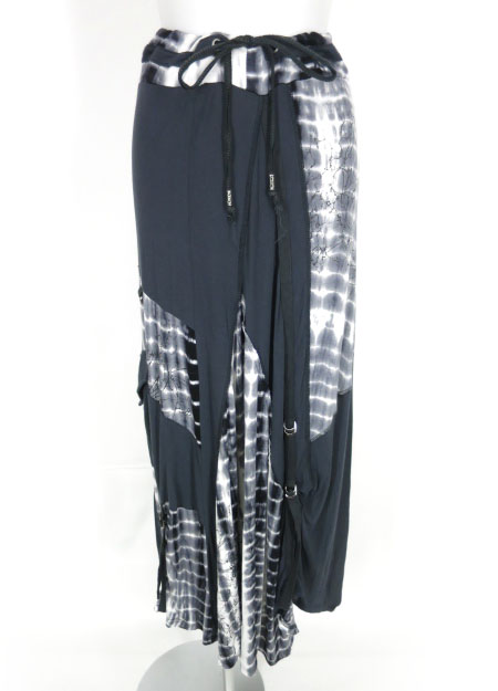 Ozz Croce 絞り染め柄切替ロングスカート