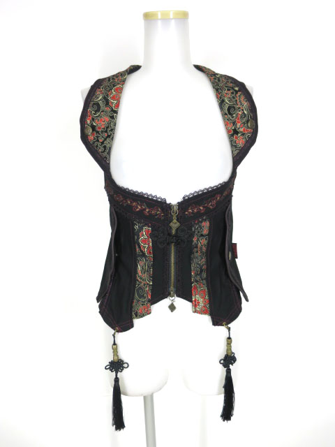 OZZ ONESTE チャイナ柄ステッチポイントベスト