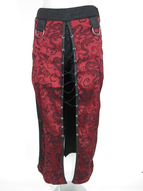 Qutie Frash ドラゴンサテンスカート重ねショートパンツ