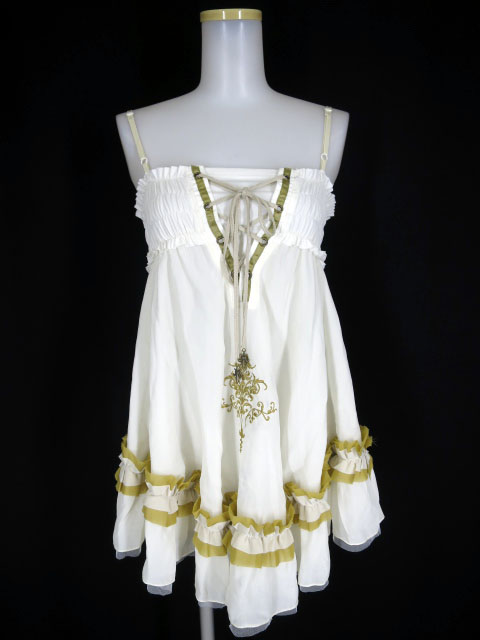 OZZ ONESTE 刺繍入りシフォンチュニックキャミソール