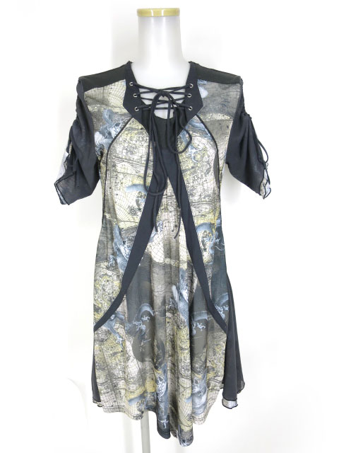 Ozz Croce 龍&地図柄チュニックワンピース