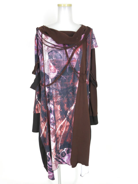 ozz conte 総柄切り替えワンピース