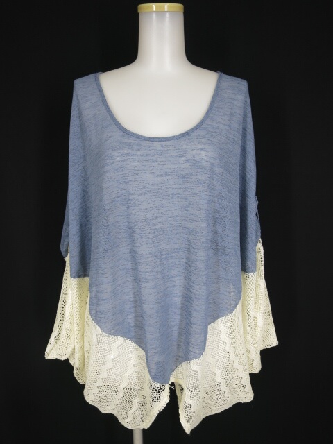 Rozen Kavalier シースルーニット切替ドルマンカットソー