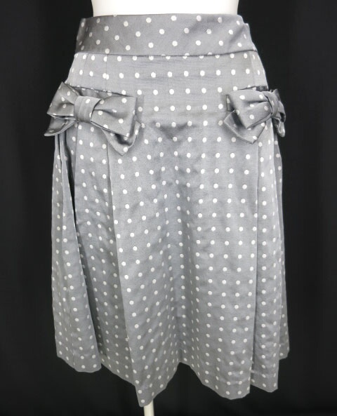 Jane Marple リボンポケット付きジャガードプリーツスカート