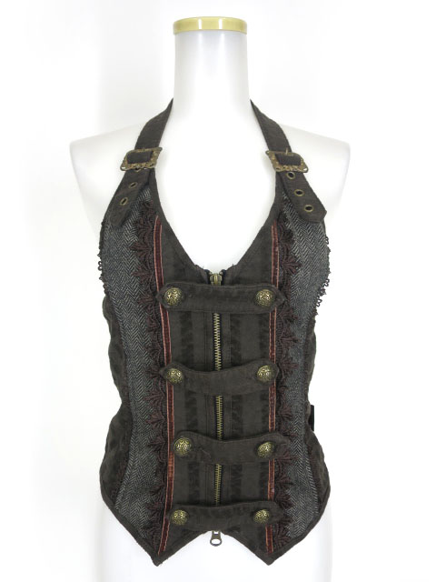 OZZ ONESTE ジップアップホルターネックベスト