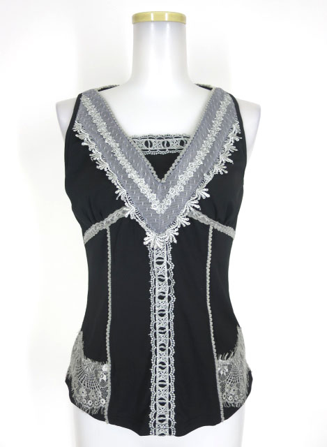 Rozen Kavalier レース付きノースリーブカットソー