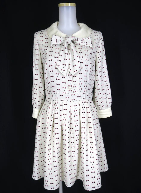 Emily Temple cute リボン＆ドット柄ワンピース