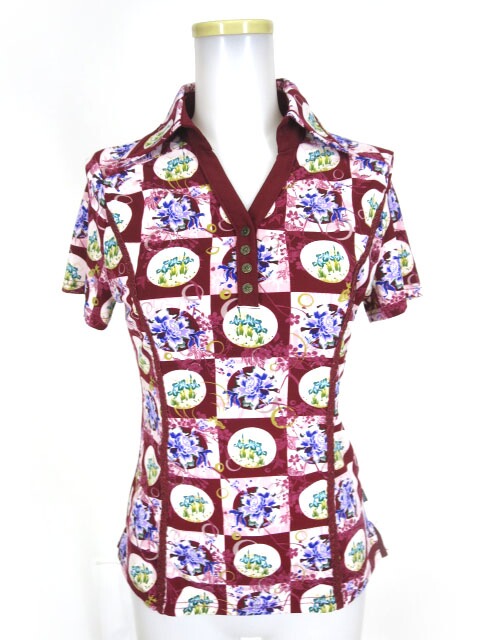 OZZ ONESTE 和柄チェックポロシャツ