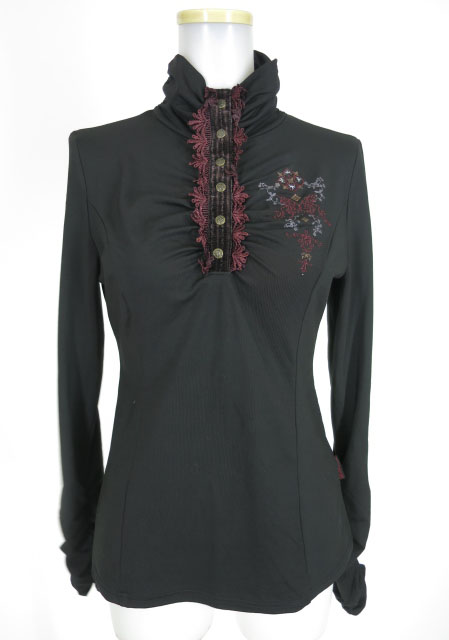 OZZ ONESTE ボタン付きハイネック長袖カットソー