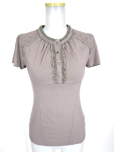 OZZ ANGELO 胸ボタン付き半袖カットソー