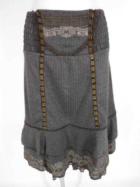 OZZ ANGELO ヘリンボーンストライプスカート