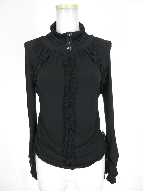 OZZ ONESTE フリル付きハイネック長袖カットソー