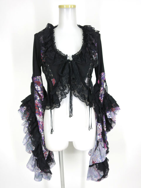 Qutie Frash フリル着物袖ショートボレロ