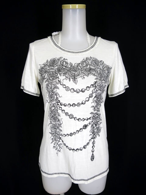 ALGONQUINS ローズプリント半袖カットソー