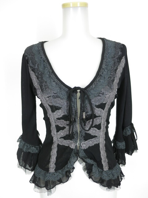 Rozen Kavalier レース付きメッシュチュールカーディガン