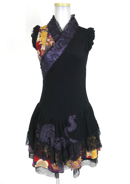 Qutie Frash 着物襟ノースリーブワンピース