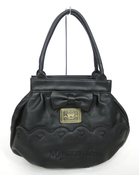 Metamorphose スワンプレート付スカラップバッグ