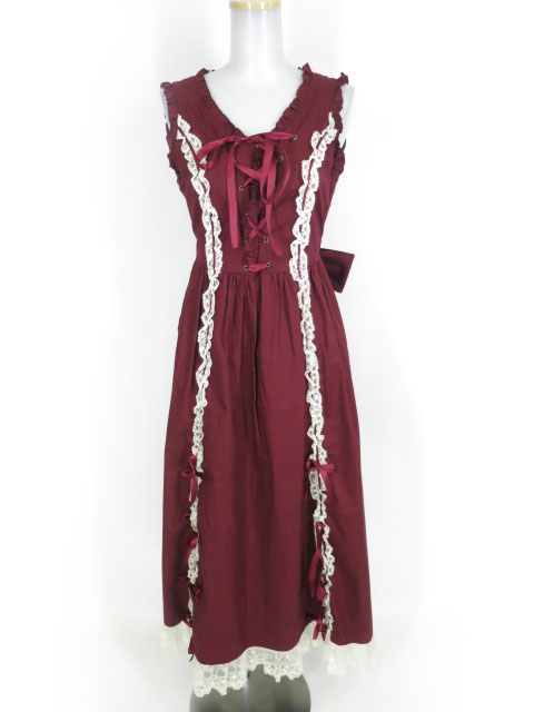 Metamorphose ラッセルレース付きロングジャンパースカート