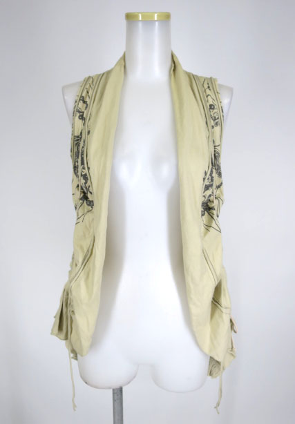 OZZ ANGELO ジュエリープリントジレ