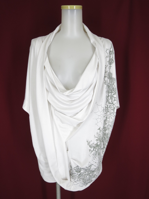 Ozz Croce ゴシック柄プリントビッグプルオーバー