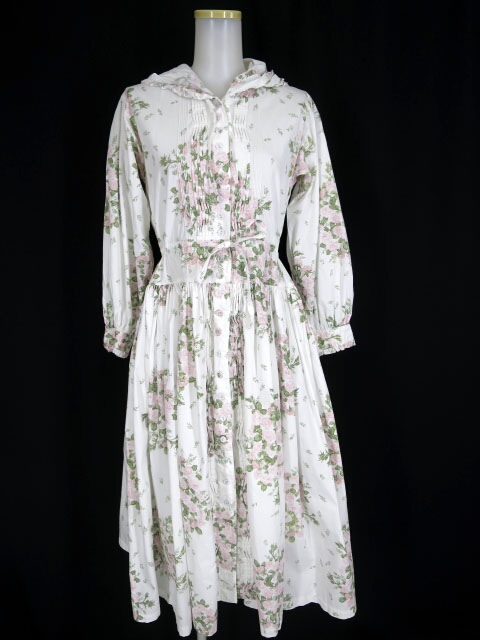 PINK HOUSE ローズ柄マキシ丈ワンピース