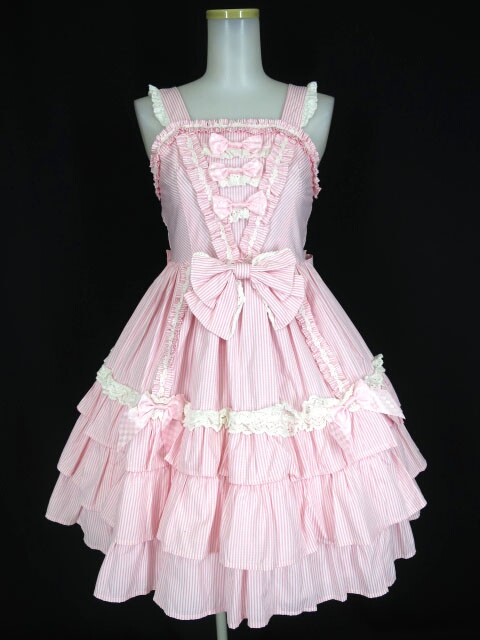 BABY, THE STARS SHINE BRIGHT キャンディストライプジャンパースカート