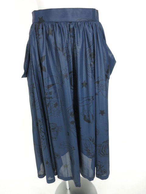 Hysteric Glamour TATOO PATTERN総柄 ギャザースカート