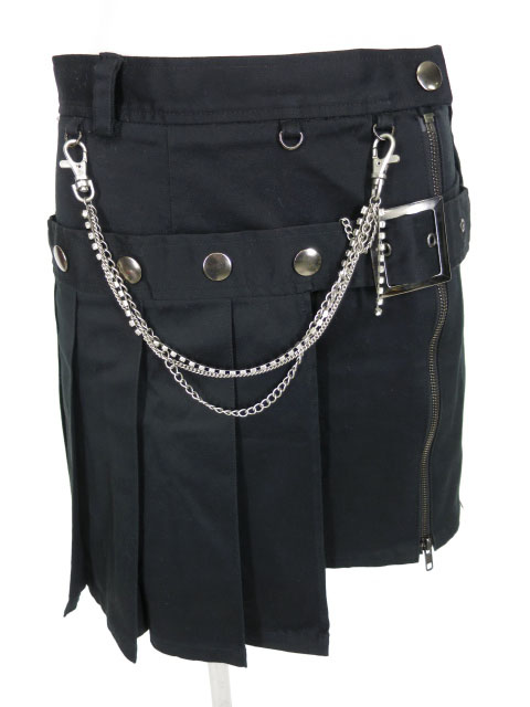 BPN チェーン＆プリーツ付きスカート