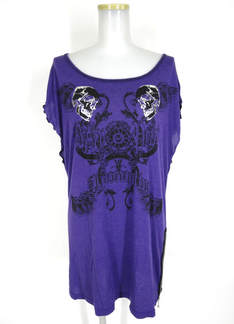 ALGONQUINS スカルプリントノースリーブビッグカットソー